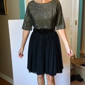 Vintage gold & black party dress